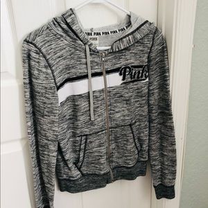 PINK grey jacket zip up